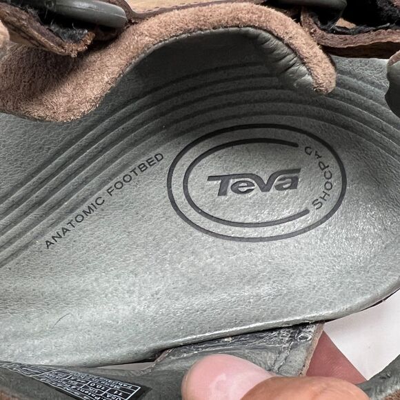 Teva Obern Outdoor Hiking Leather Sandal Men\'s 11 Tan Camping main image 5
